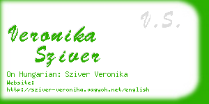 veronika sziver business card